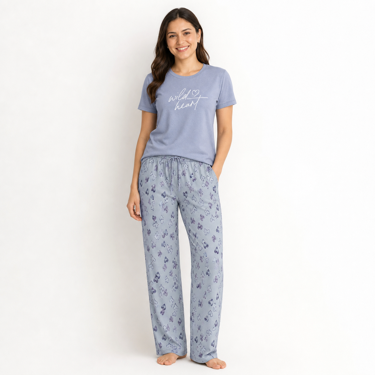 Belleza Crew Neck C/Jersey Pajama Set 0097 Multi Belleza Lingerie