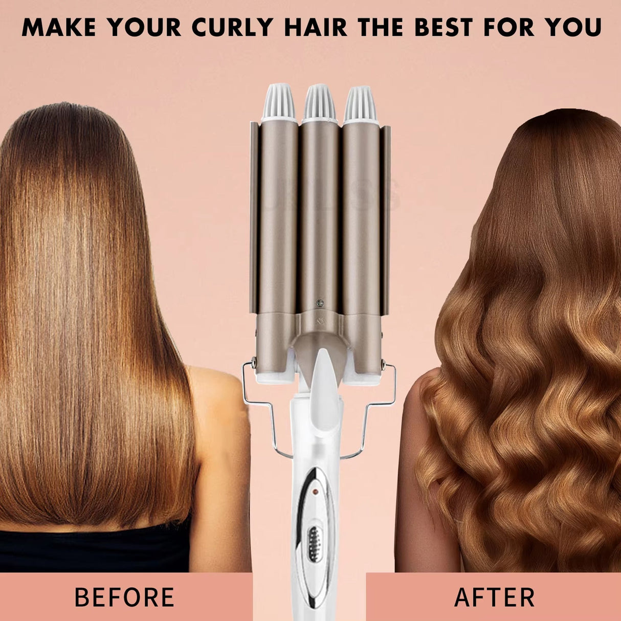 3 Barrel Hair Curling Iron Ceramic Hair Waver Professional Styler for All Hair Types