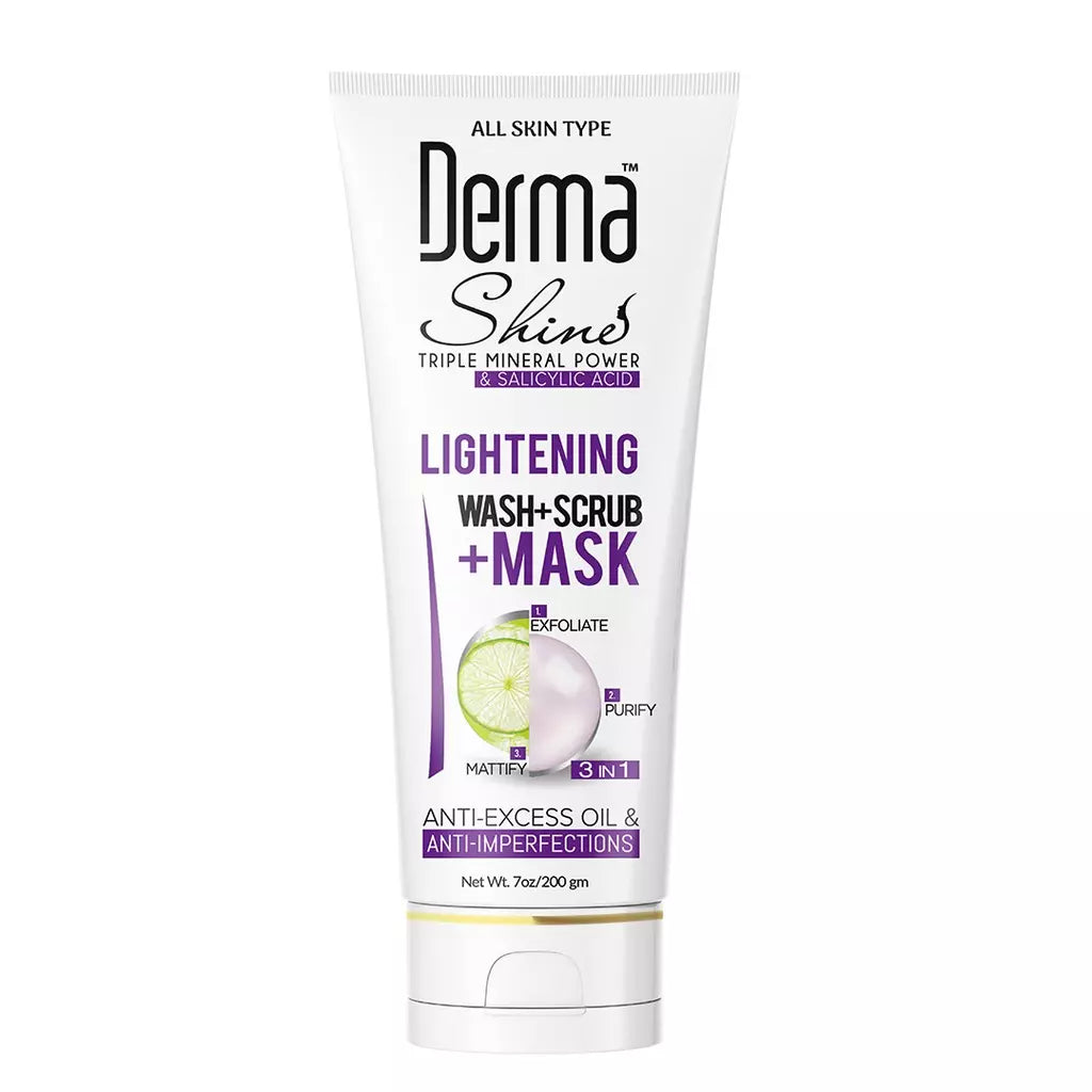 Derma Shine Lightening Wash+ Scrub+ Mask 200g