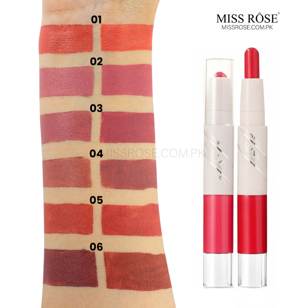 Miss Rose 2 in 1 Lipstick & Lip Gloss