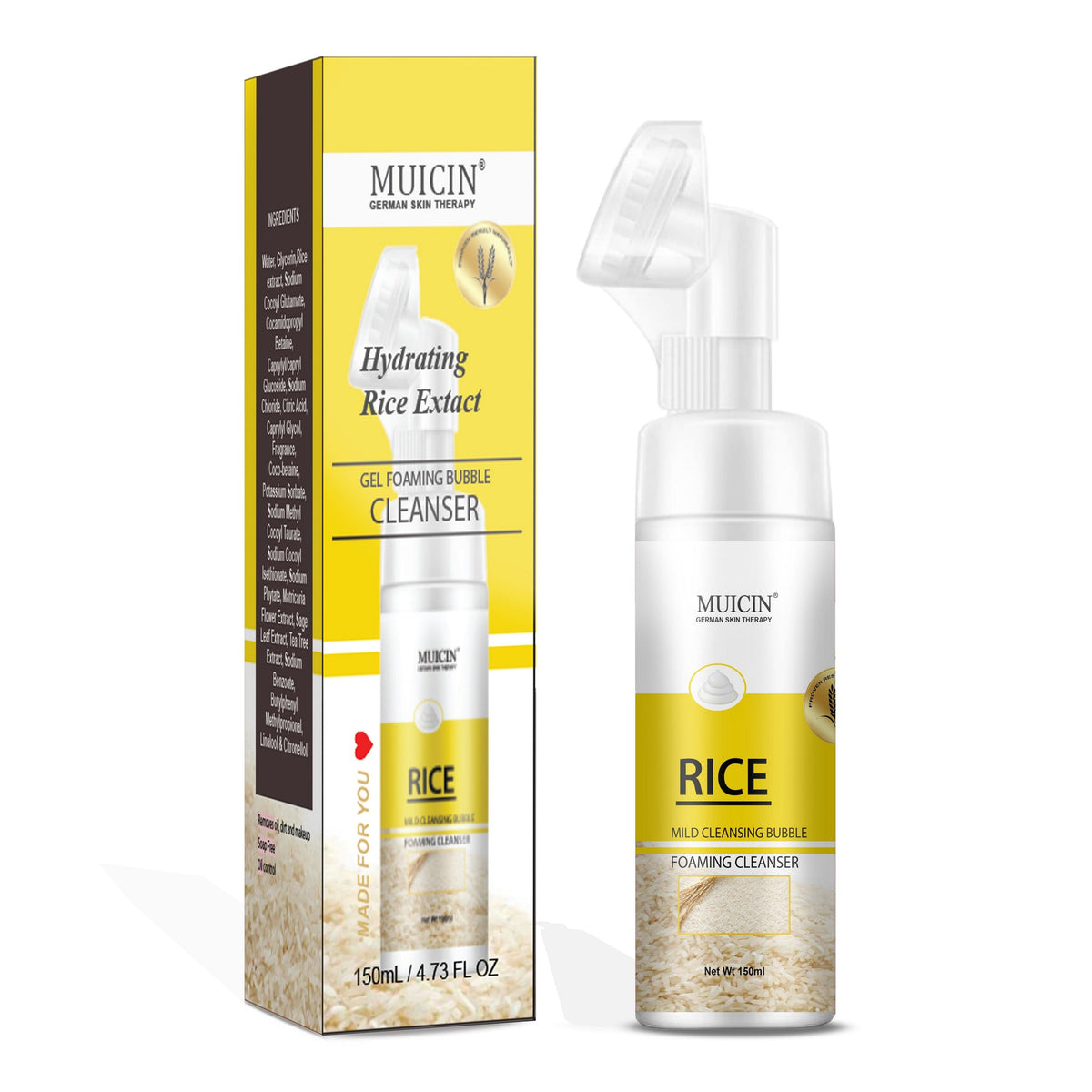 MUICIN - Rice Mild Cleansing Bubble Foaming Facial Cleanser - 150ml Muicin