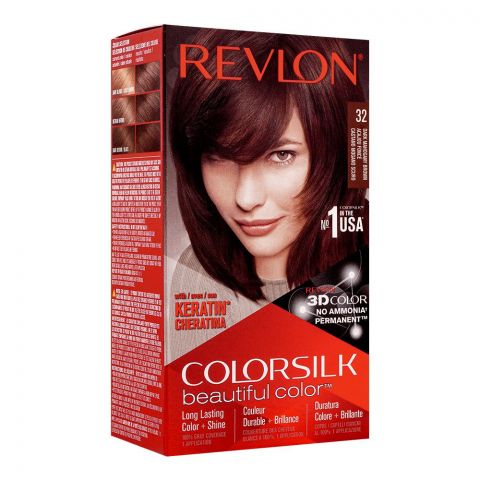 Revlon Silk - 32 Dark Mahogany Brown Hair Color Revlon
