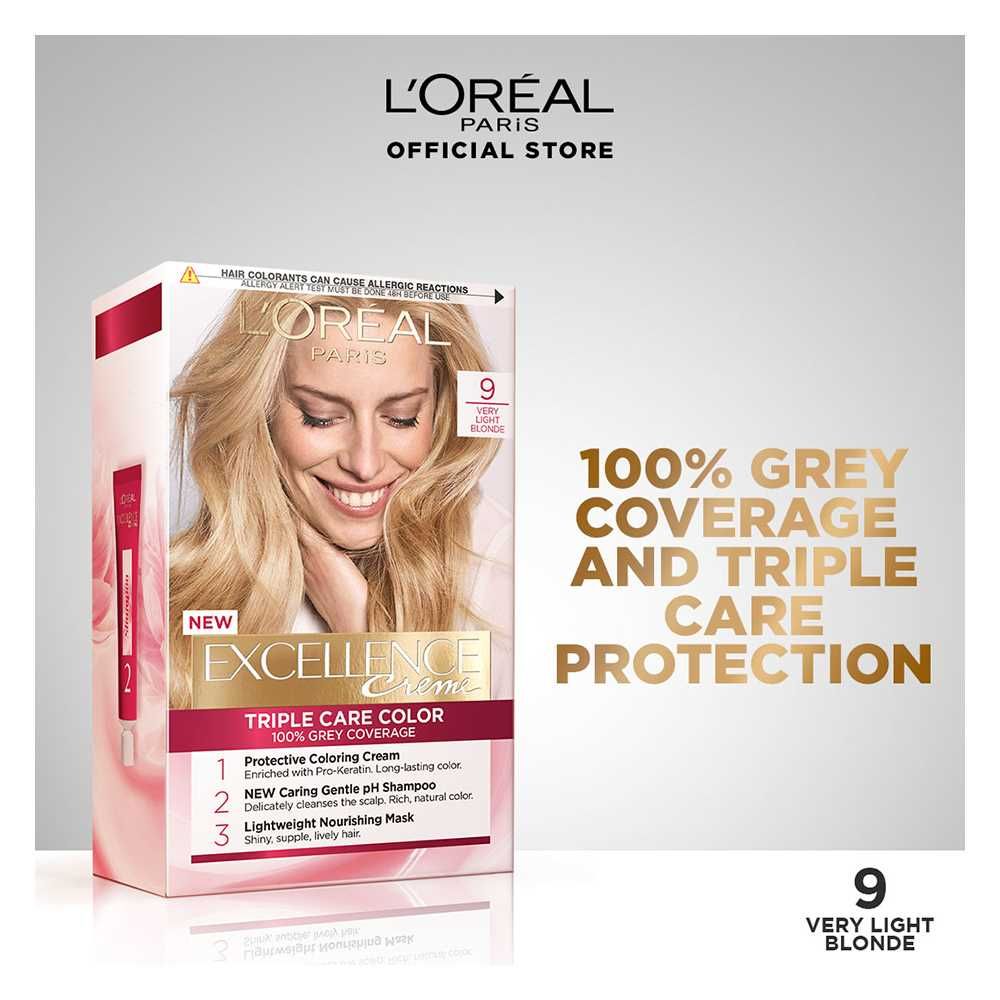 LOreal Paris- Excellence Creme Hair Colour 9 Very Light Blonde Loreal
