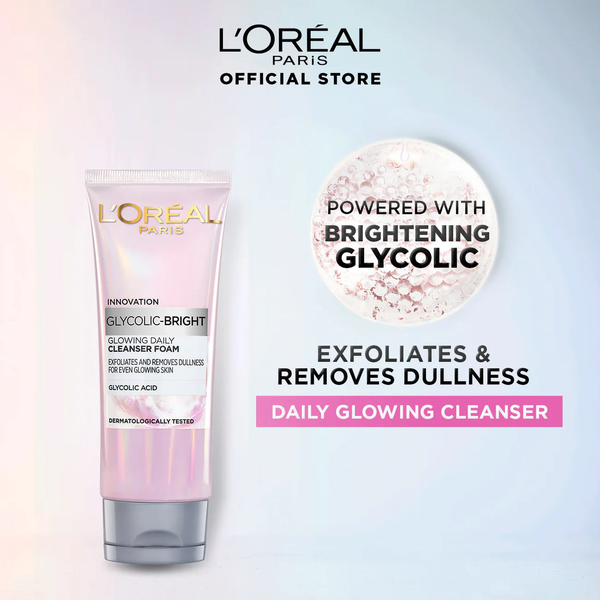 LOreal Paris - Glycolic Bright Glowing Daily Face Wash - 100ml