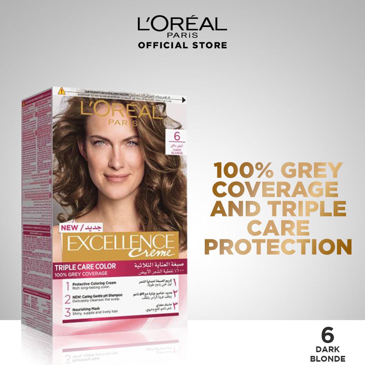 LOreal Paris - Excellence Crème Hair Color - 6 Dark Blonde L'Oréal Hair Expert