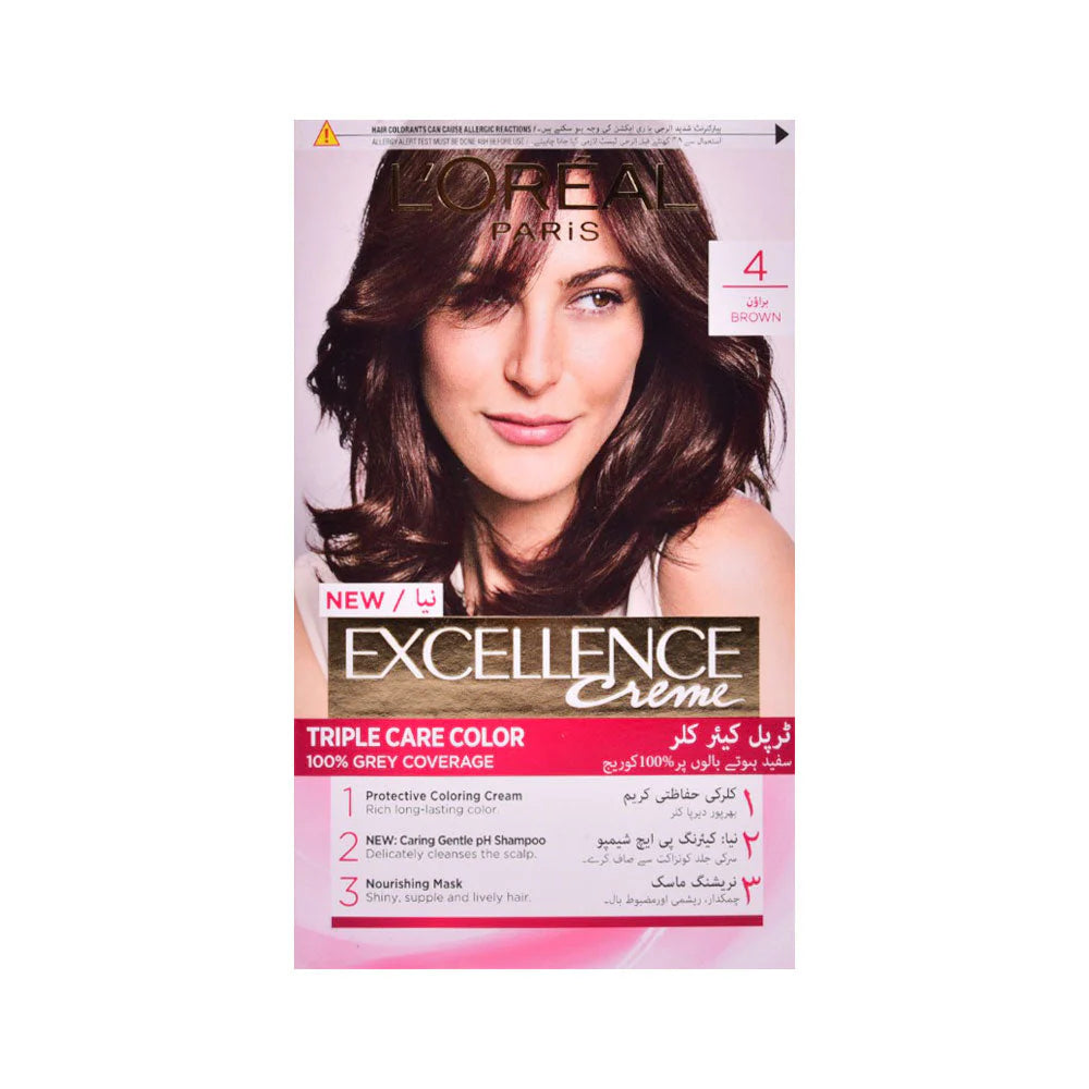 LOREAL EXCELLENCE 4 BROWN - PAK
