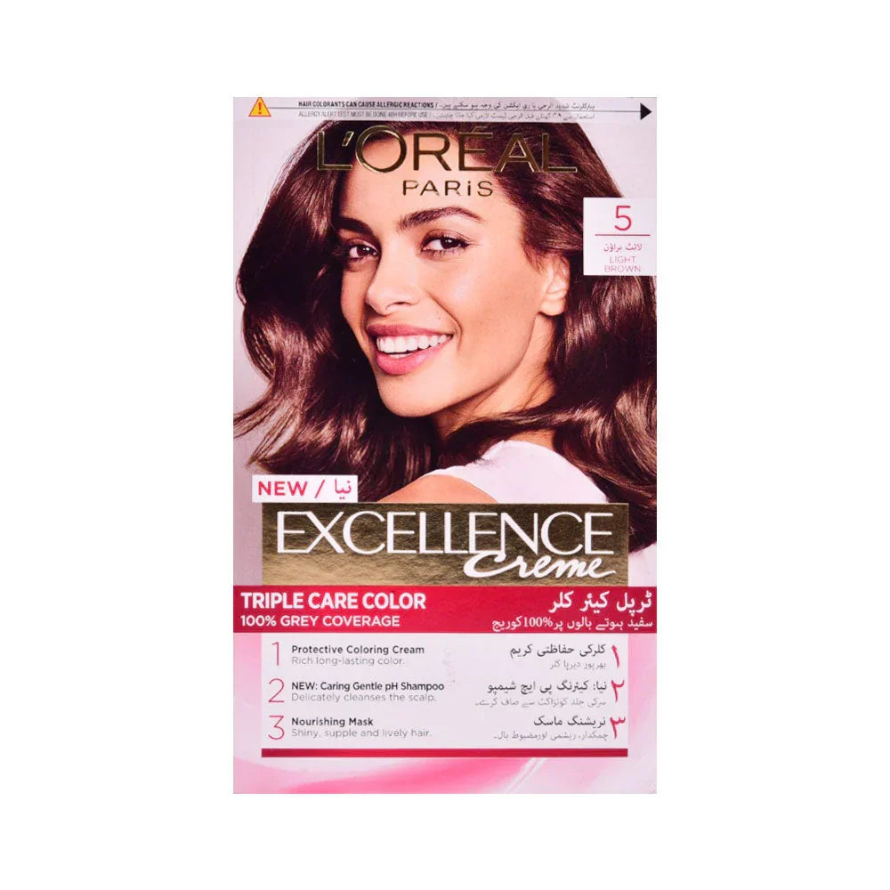 LOREAL EXCELLENCE 5 LIGHT BROWN - PAK Loreal