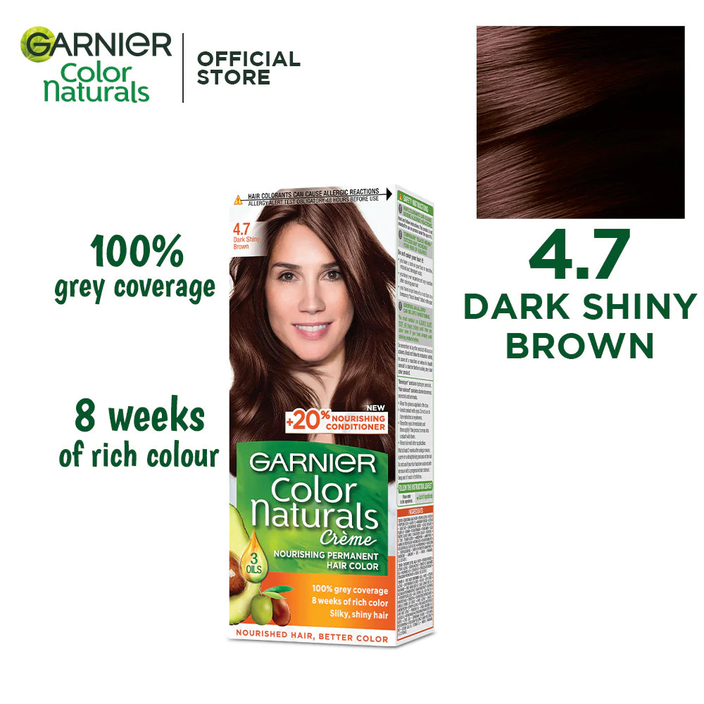 Garnier - Color Naturals Crème Hair Color - 4.7 Dark Shiny Brown Hair Color