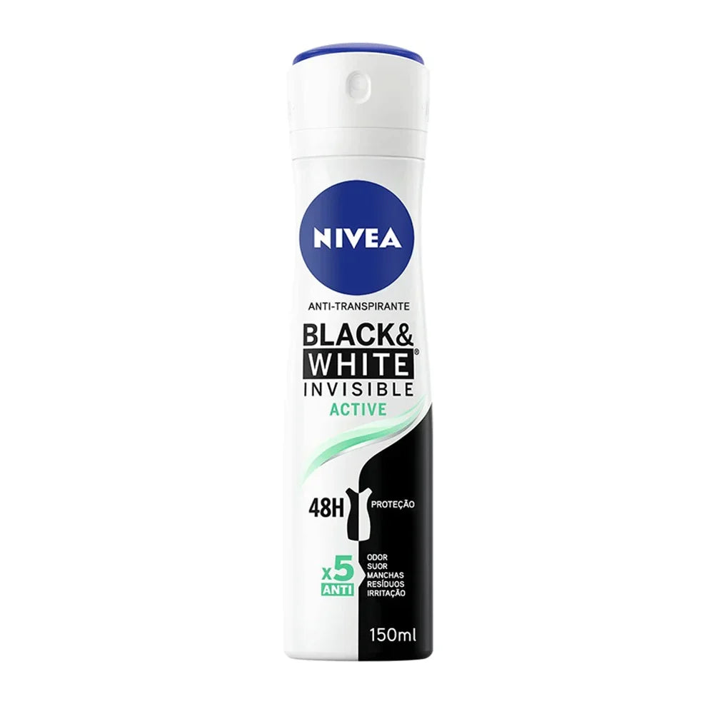 Nivea Women Invisible White & Black Active Body Spray 150ml Nivea
