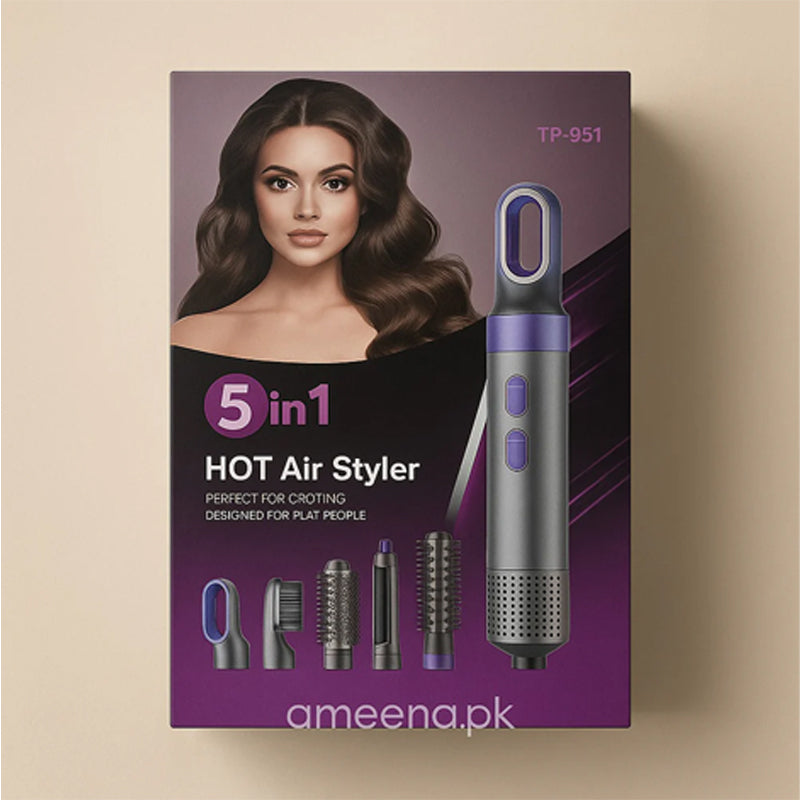 5 In 1 Hair Dryer Set Multi-Function Hot Air Styler Brush Kit