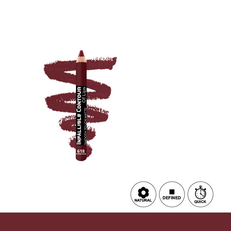 Glamorous Face Infallible Contour Matte Jumbo Eye & Lip Pencil – Smooth Touch 618 Toffee Glow