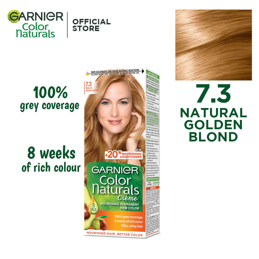 Garnier - Color Naturals Crème Hair Color - 7.3 Natural Golden Brown Hair Color