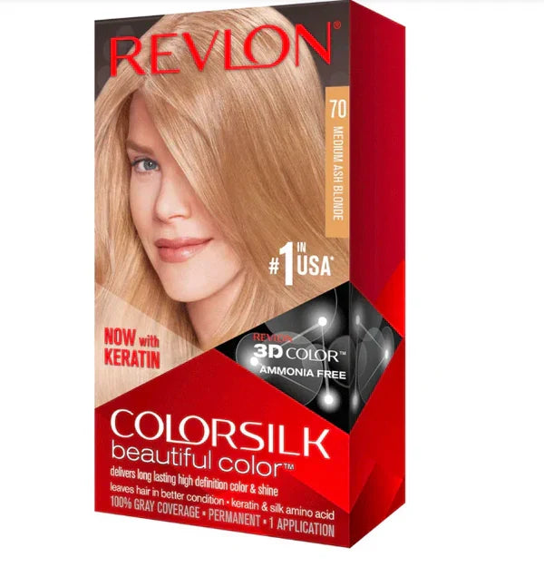 Revlon Silk - 70 Medium Ash Blonde Hair Color Revlon
