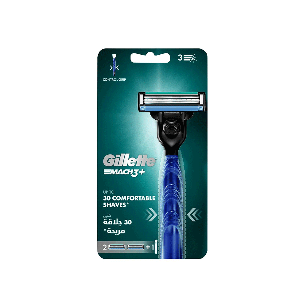 Gillette Mach 3+ Comfortable Shave Razor 1s