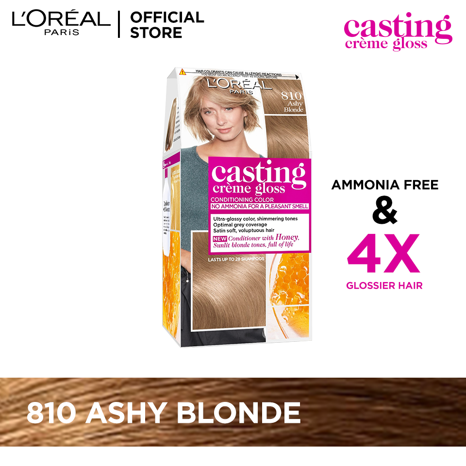 LOreal Paris Casting Creme Gloss - 810 Ashy Blonde Hair Color Loreal