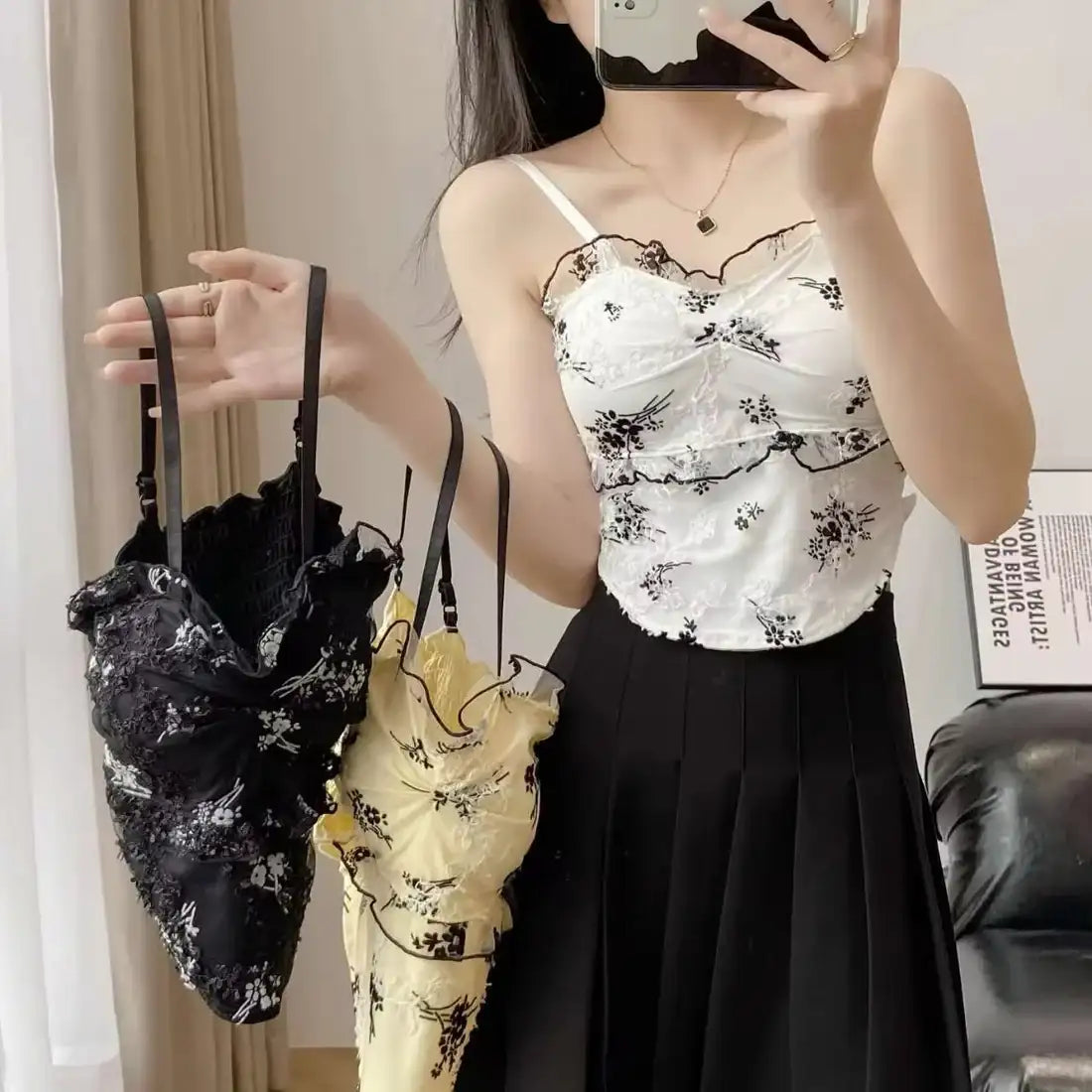 Tank Top Intimate Mesh Bralette Crop Top Camisole