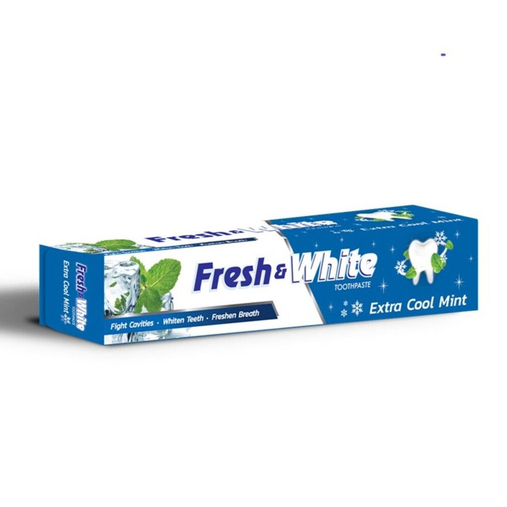 FRESH & WHITE - Extra Cool Mint Tooth Paste 160gm FRESH & WHITE
