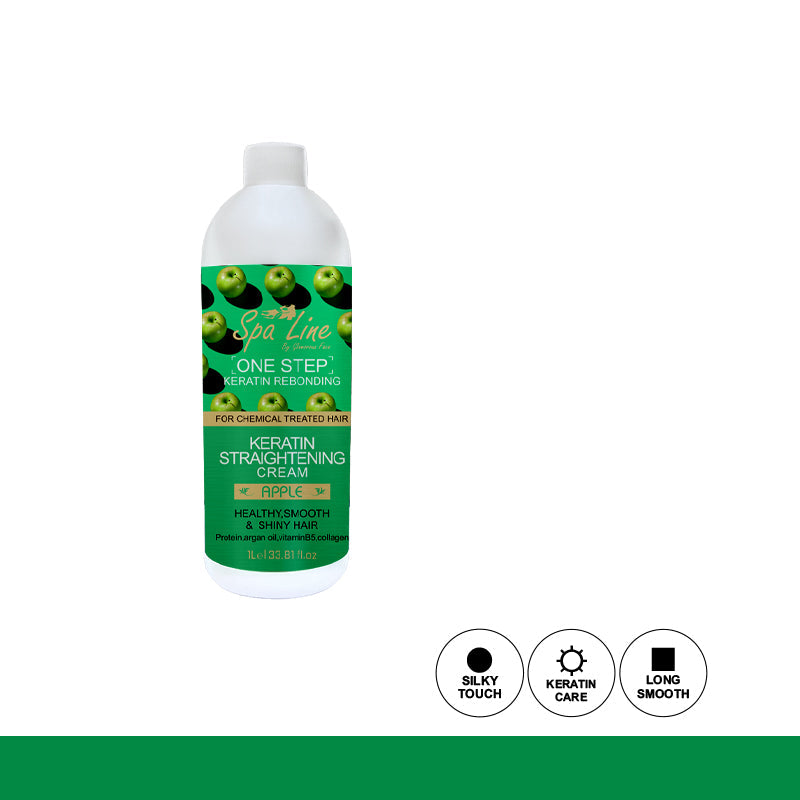 Spa Line By Glamorous Face One Step Keratin Rebonding, Straightening Cream Apple 1000 ml