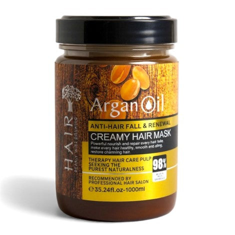 Argan Oil Creamy Hair Mask Anti Hair Fall & Renewal 1000ml Beauty Shope