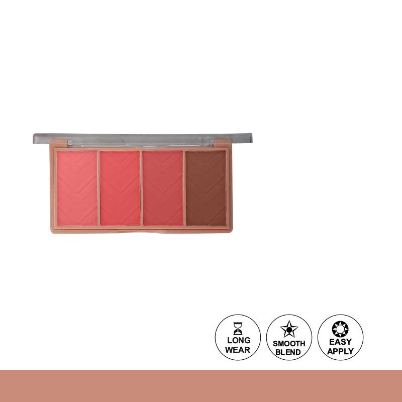 Aqua Color Line 4 Color Bloom Blusher Glow – Highly Pigmented