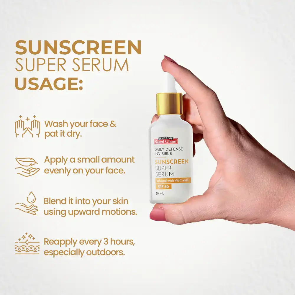 Saeed Ghani Daily Defense Invisible Sunscreen Super Serum SPF 60