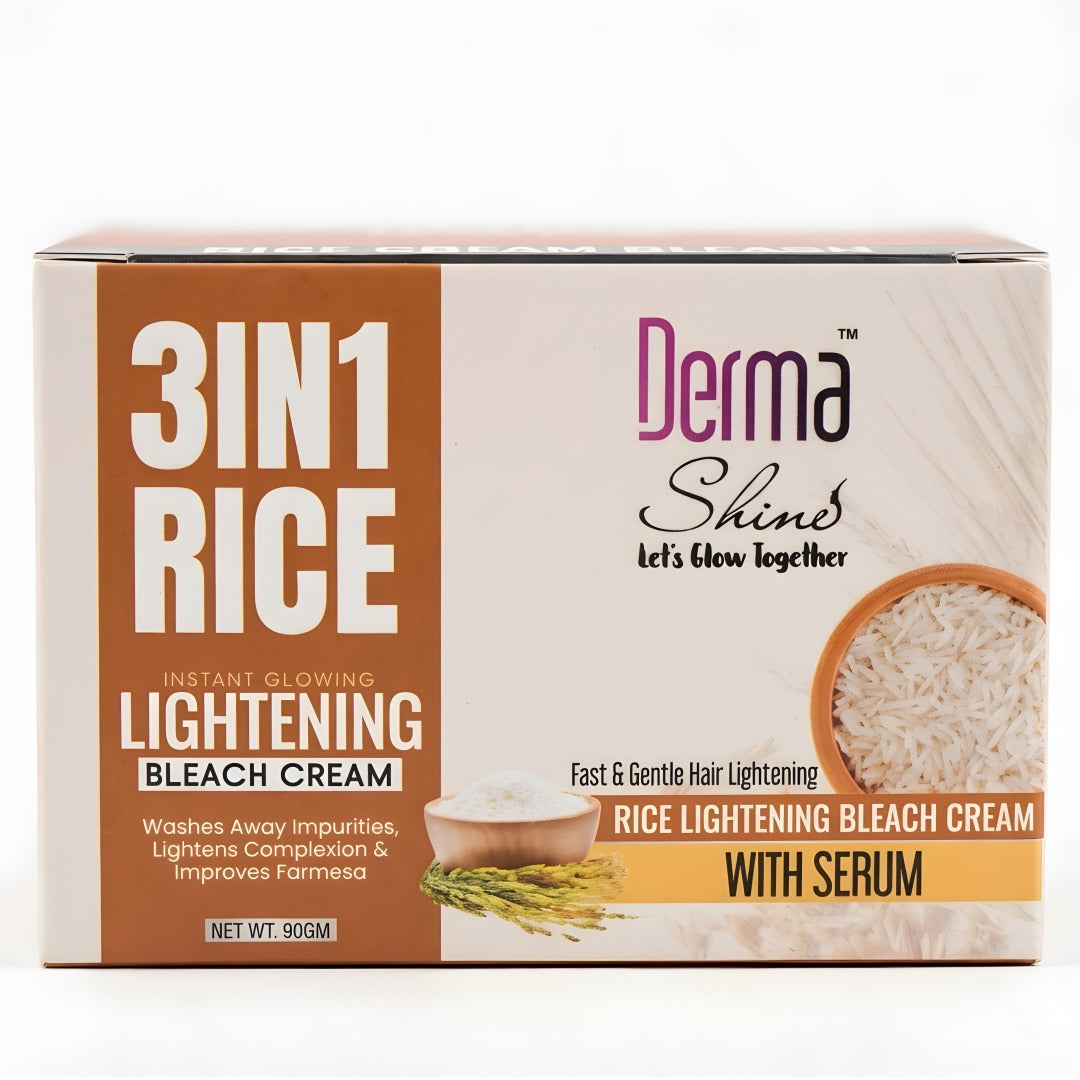 Derma shine 3 in 1 Rice lightening Bleach Cream 90g