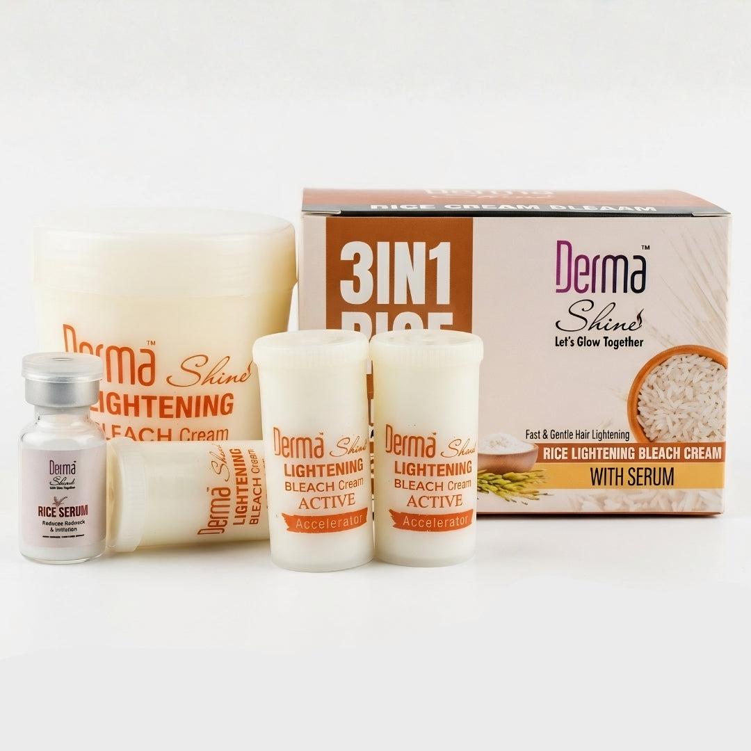 Derma shine 3 in 1 Rice lightening Bleach Cream 90g
