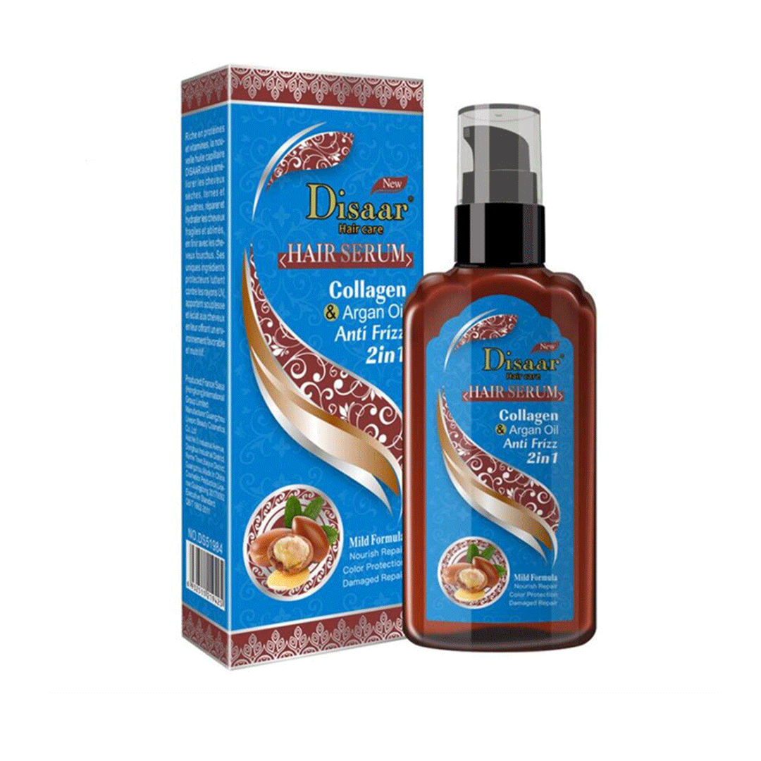 Disaar 2 In 1 Anti Frizz Argan Oil Hair Serum 120ml DISAAR