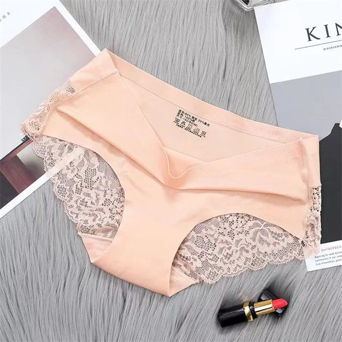 Soft Silk Lacy Briefs Underwear