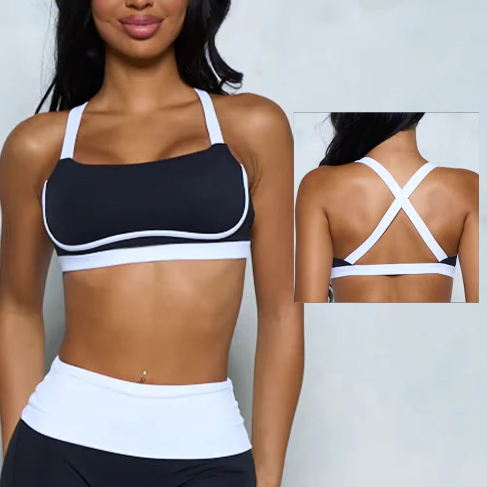 Intimate Lingerie Sports Bra | Breathable Cross-Back Bralette