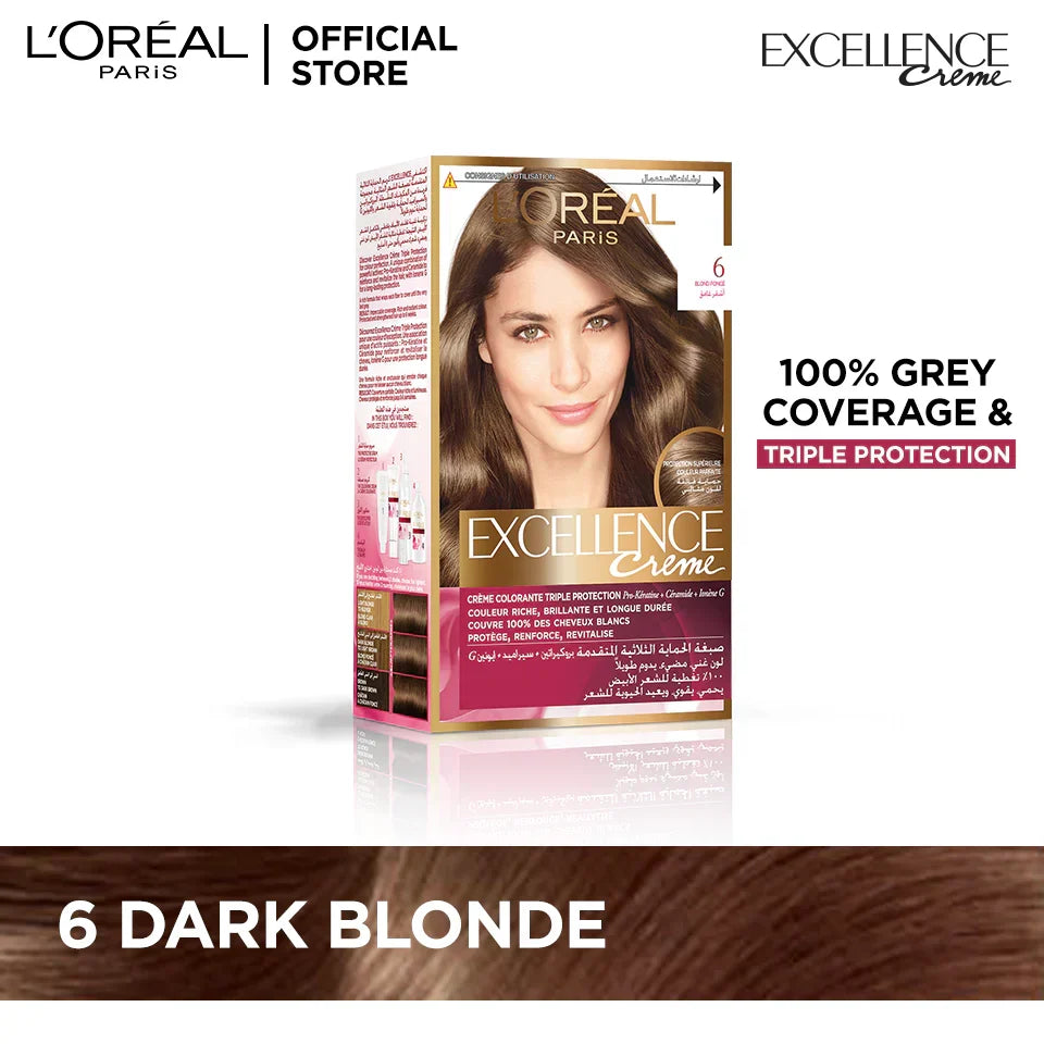 LOreal Paris Excellence Creme Hair Colour #6 Dark Blonde L'Oréal