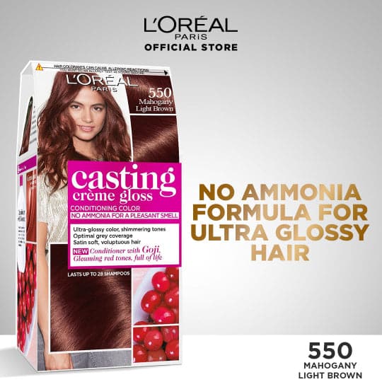 LOreal Paris Casting Creme Gloss - 550 Light Brown Hair Color Loreal