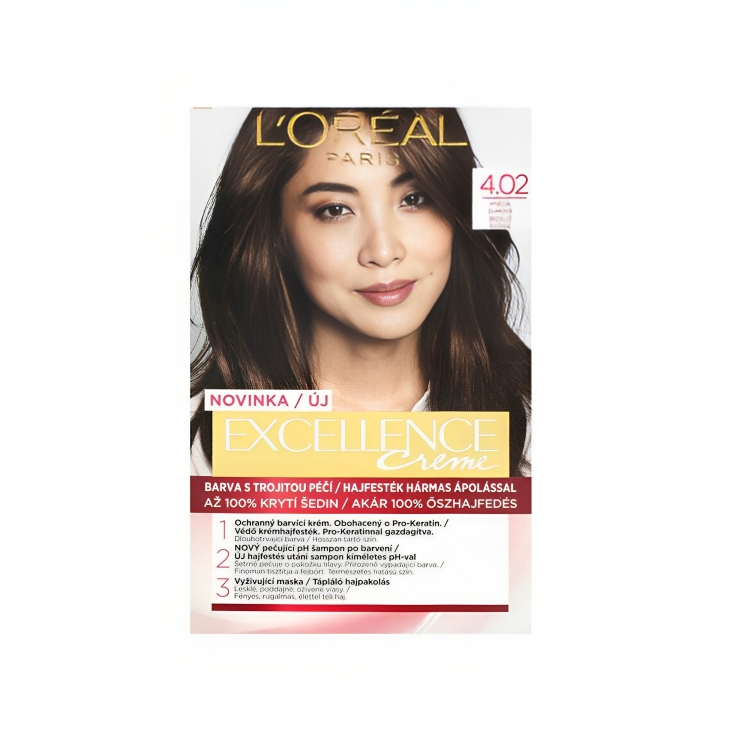 Loreal Excellence Creme - 4.02 Brown Rainbow Hair Color Loreal