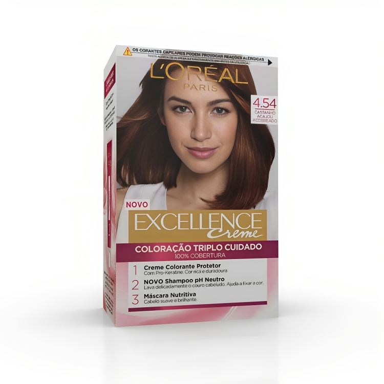 Loreal Excellence Creme - 4.54 Copper Mahogany Hair Color Loreal