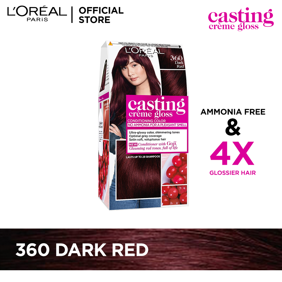 LOreal Paris Casting Creme Gloss - 360 Dark Red Hair Color Loreal