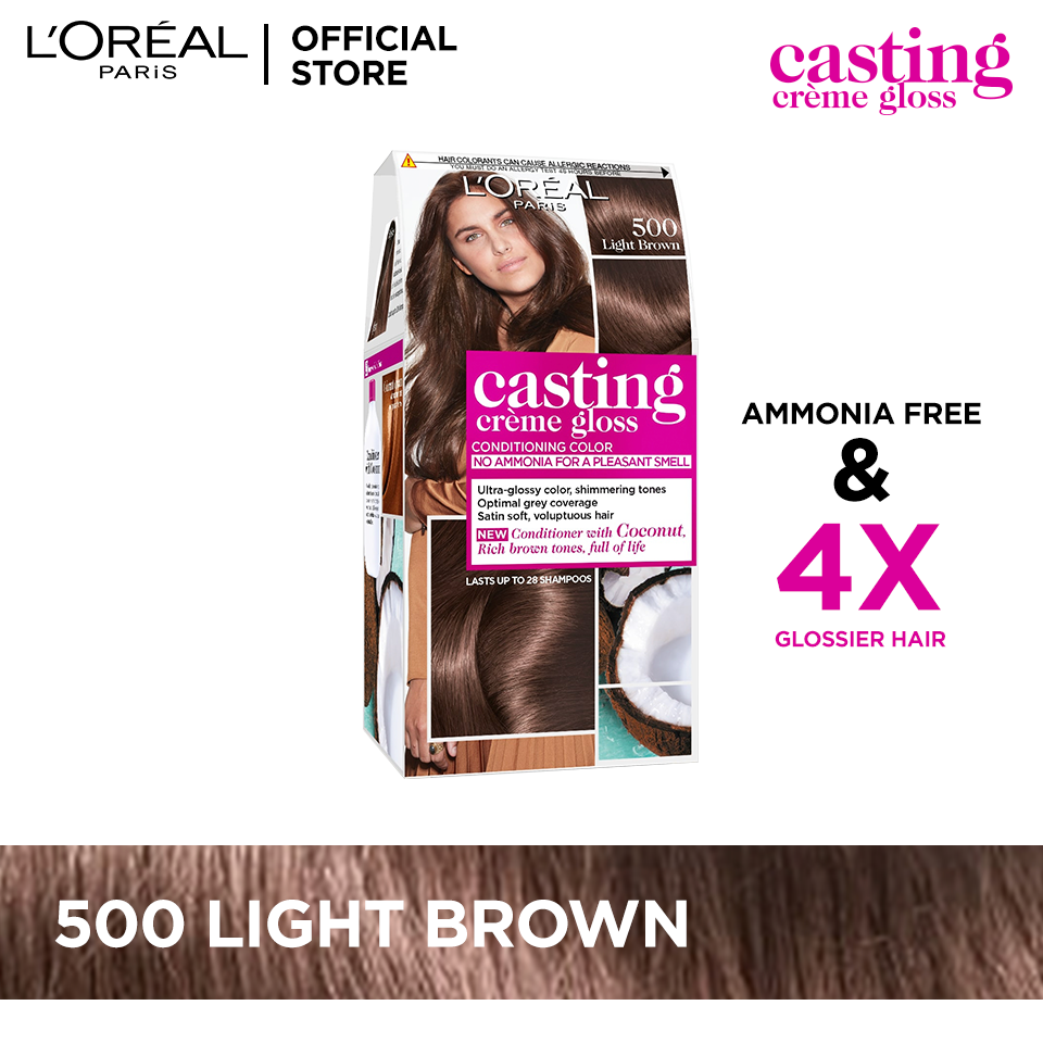 LOreal Paris Casting Creme Gloss - 500 Light Brown Hair Color Loreal
