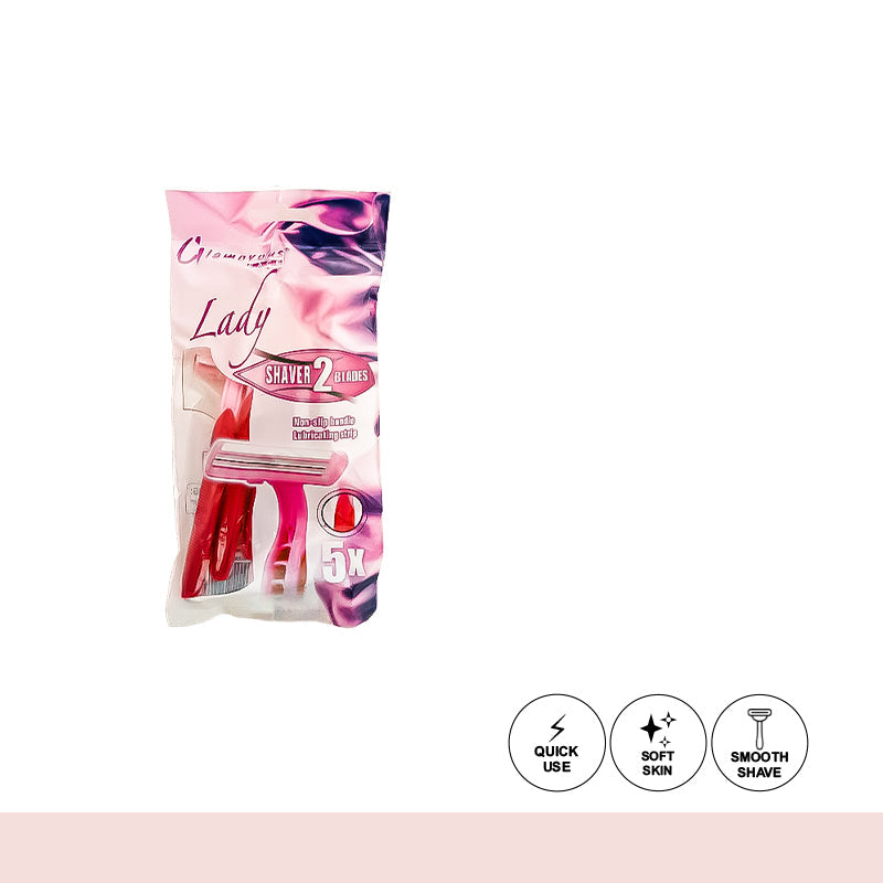 Glamorous Face 5 In 1 Razor 2 Blades For Women