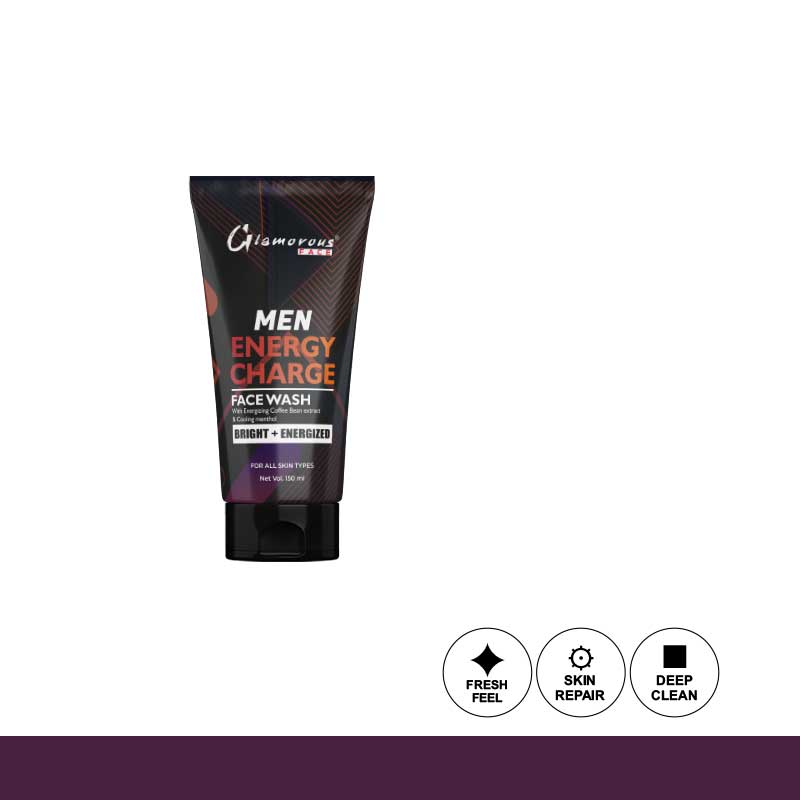 Glamorous Face Men Energy Charge Face Wash – Brightening & Energizing Deep Clean Formula