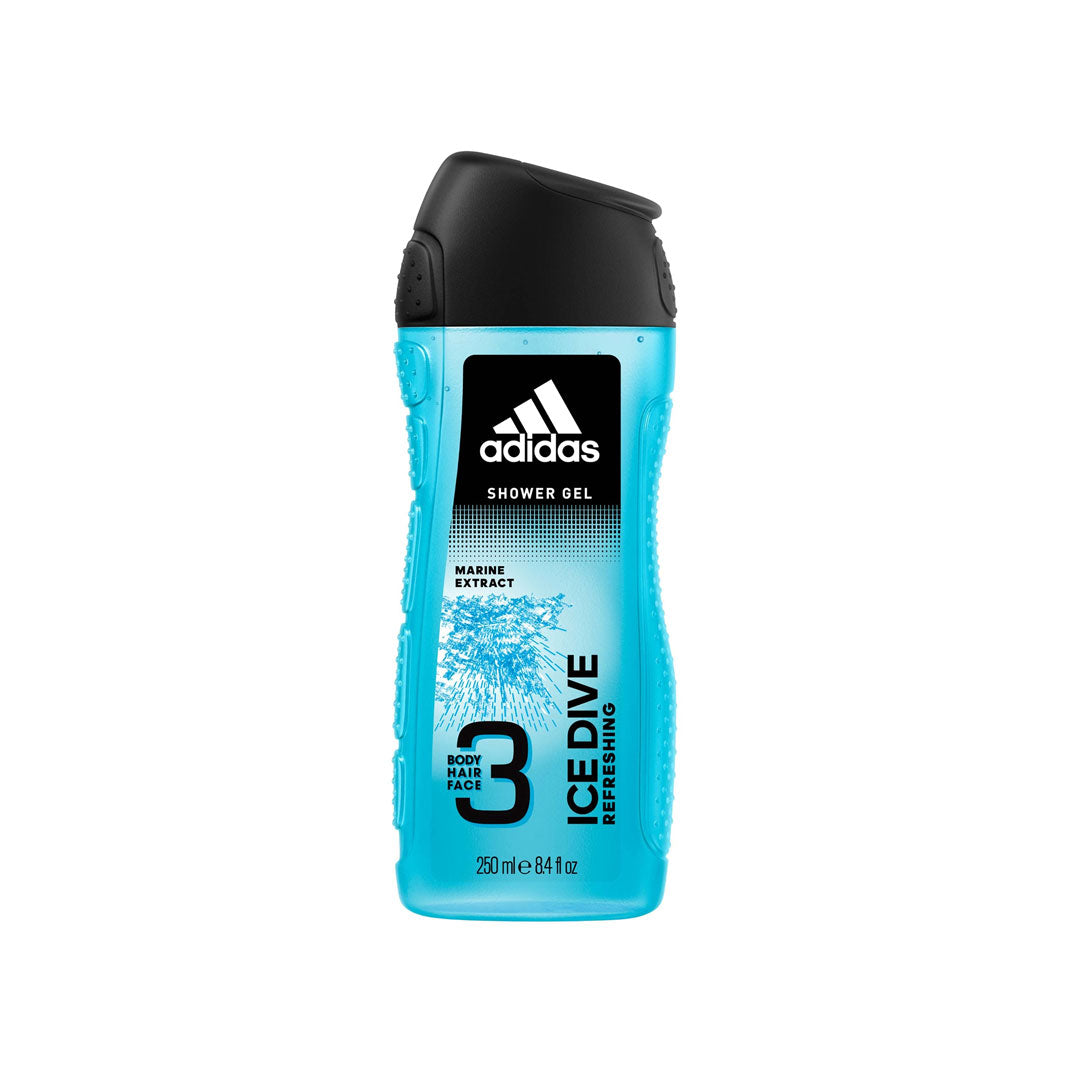 Adidas Men Ice Dive 3 In 1 Shower Gel 250ml Adidas