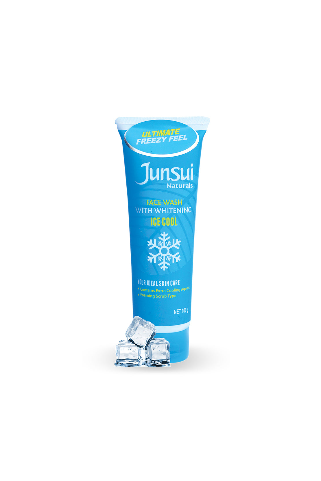 Junsui Naturals Ice Cool Whitening Face Wash 100g Junsui