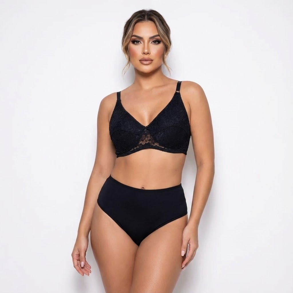 Non Wire Basic Net Bra 002