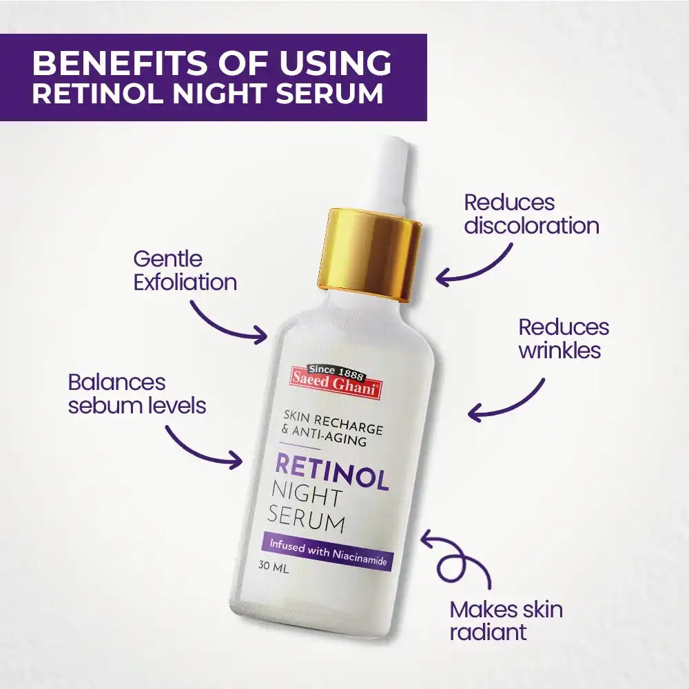 Saeed Ghani Retinol Skin Recharge & Anti-Aging Night Serum