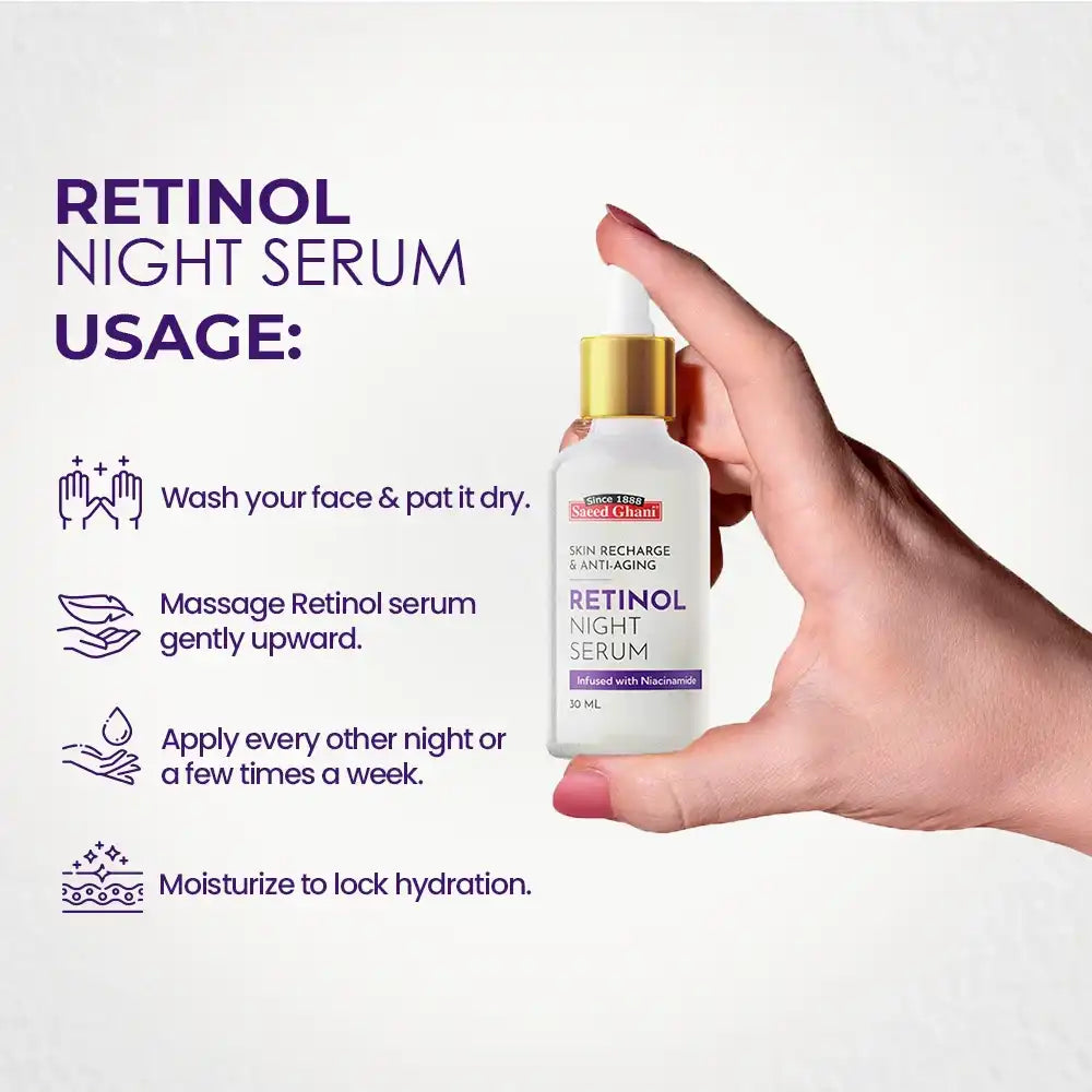 Saeed Ghani Retinol Skin Recharge & Anti-Aging Night Serum