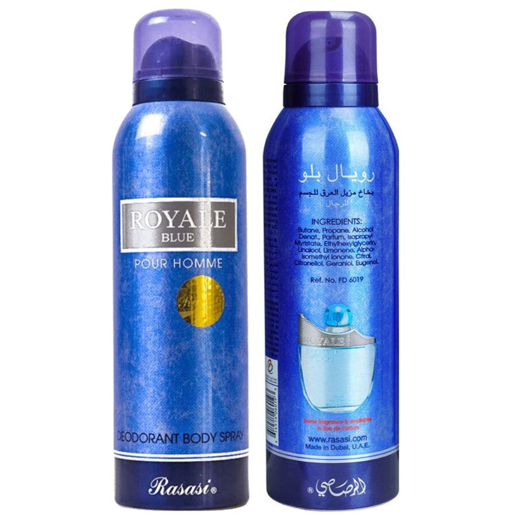 Rasasi Royale Blue Perfume Deodorant Body Spray 200ml Urban Beauty
