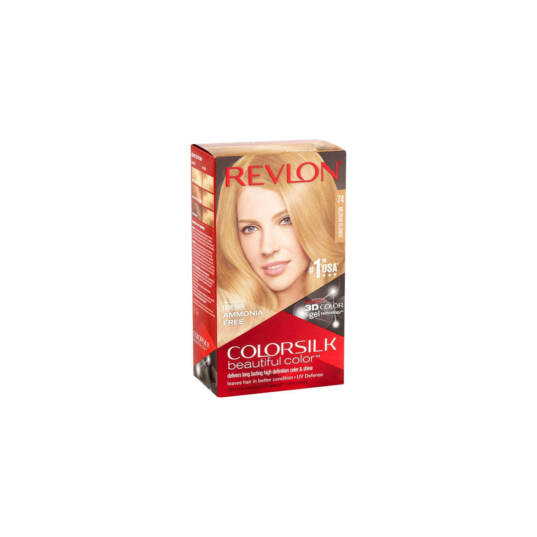 Revlon Color Silk 74 Medium Blonde Hair Color 118ml Revlon