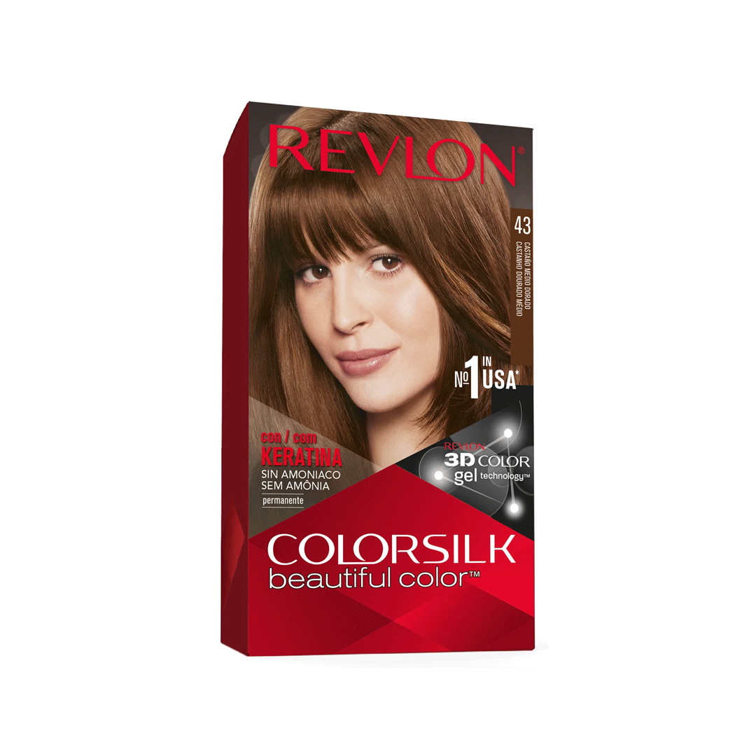 Revlon Silk Hair Color - 43 Medium Golden Brown Revlon