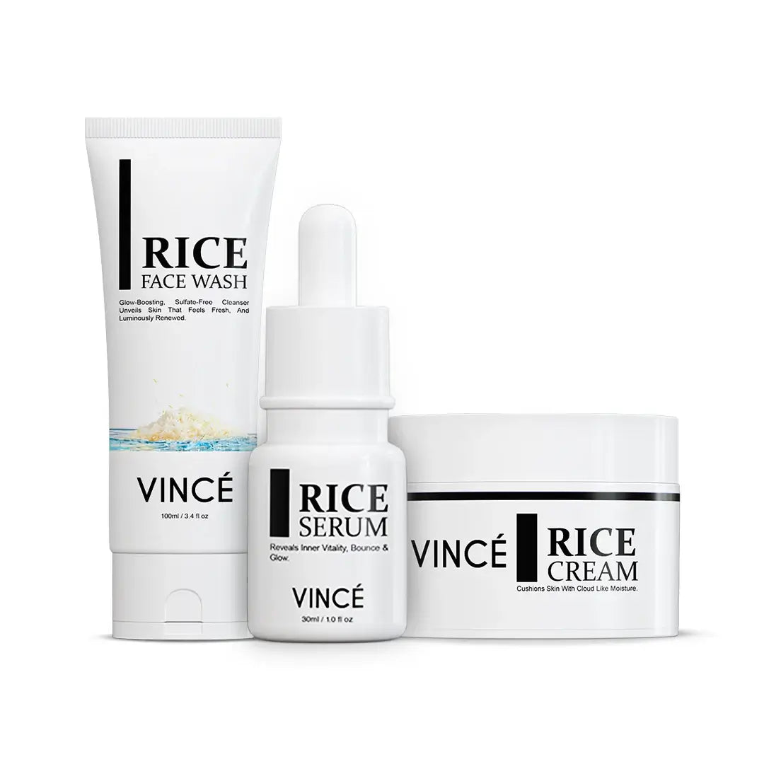 Rice Glass Glow Trio Vince Care