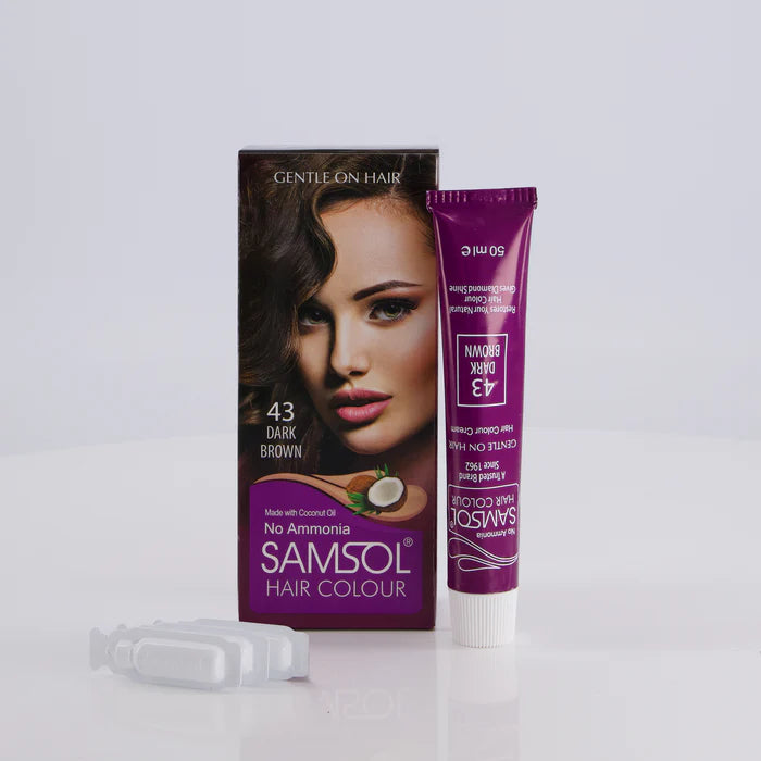 Samsol Hair Colour - 43 Dark Brown - Non Metallic Dye