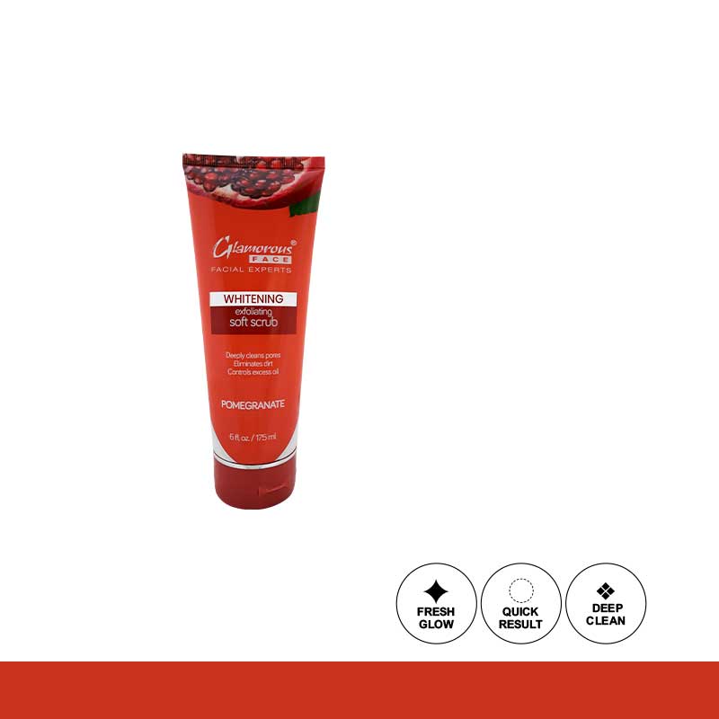 Glamorous Face Whitening Exfoliating Soft Scrub (TUBE 175ML)
