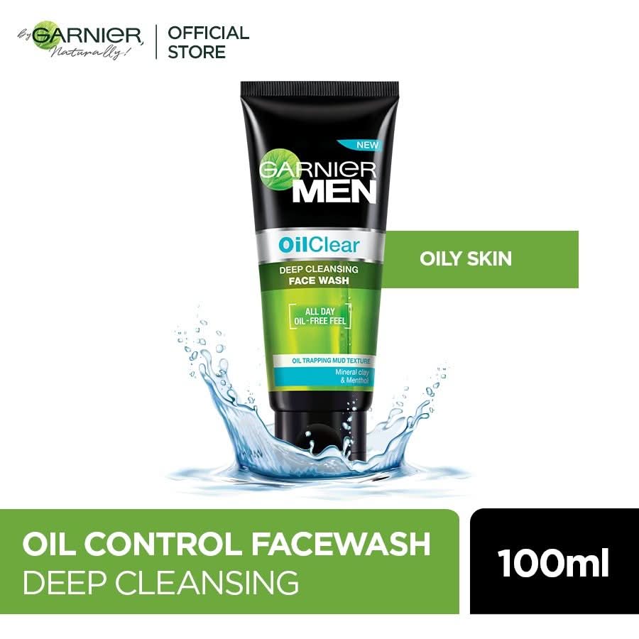 Garnier men oil clear icy face wash oil free feel 100ml Garnier